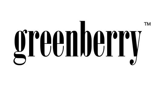 Logo Greenberry negru pe fundal transparent