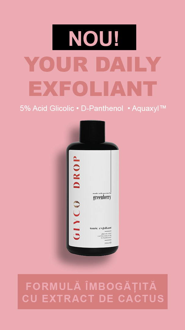 Tonic exfoliant Glyco Drop Greenberry cu acid glicolid, d-panthenol si aquaxyl