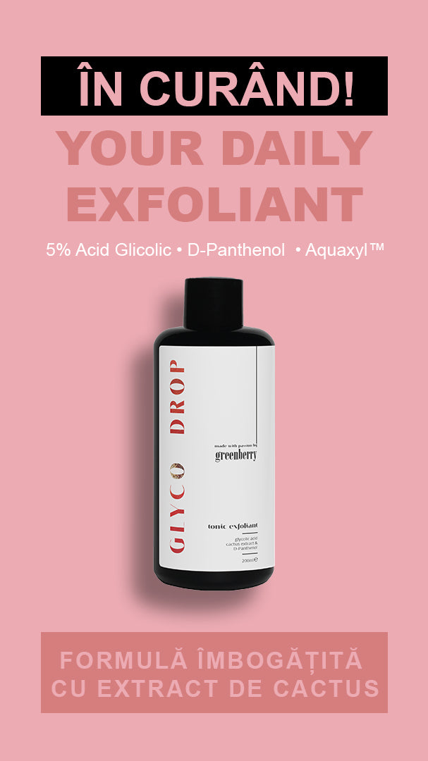 Tonic exfoliant Glyco Drop Greenberry cu acid glicolid, d-panthenol si aquaxyl